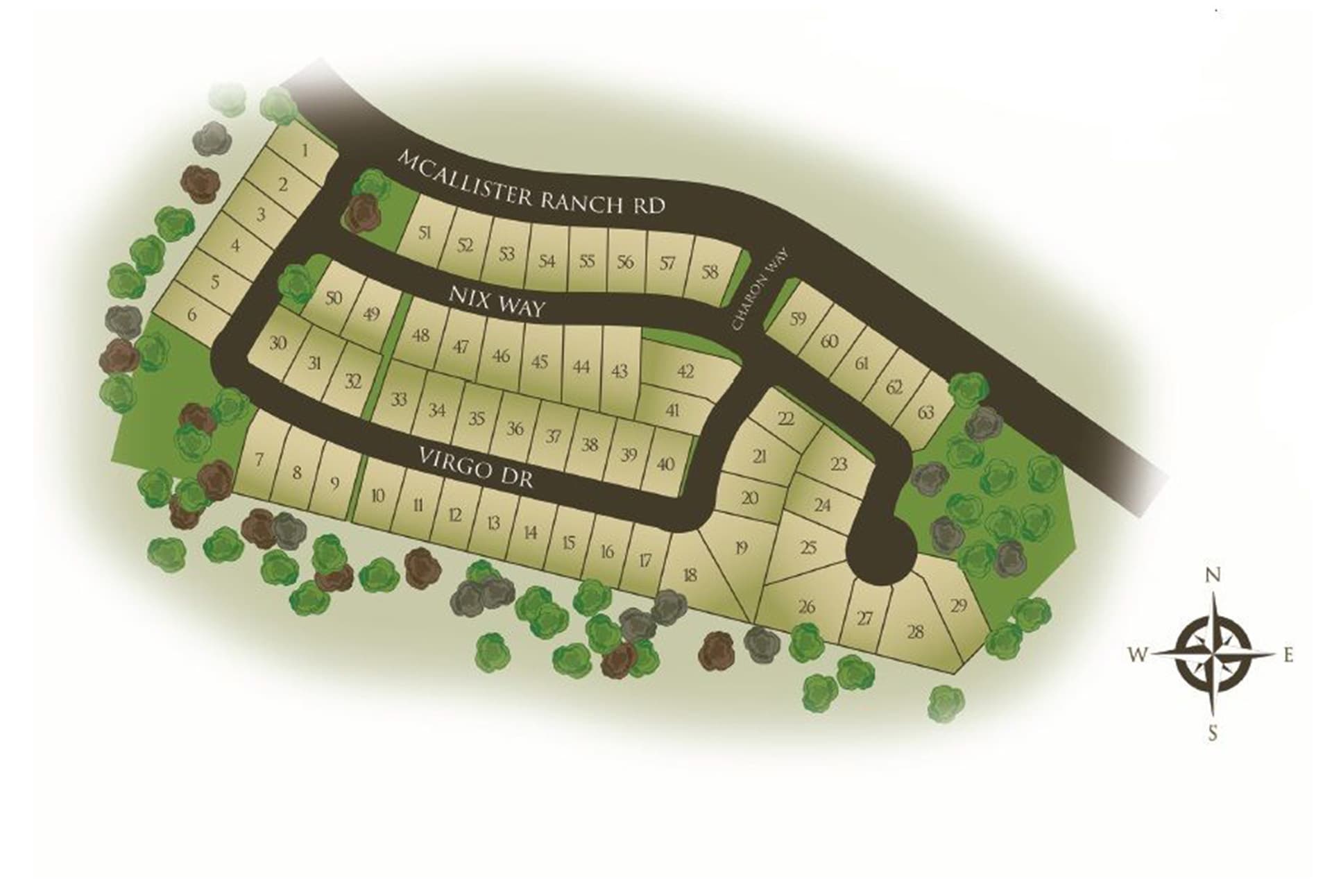 Sirius at Timber Sky site map