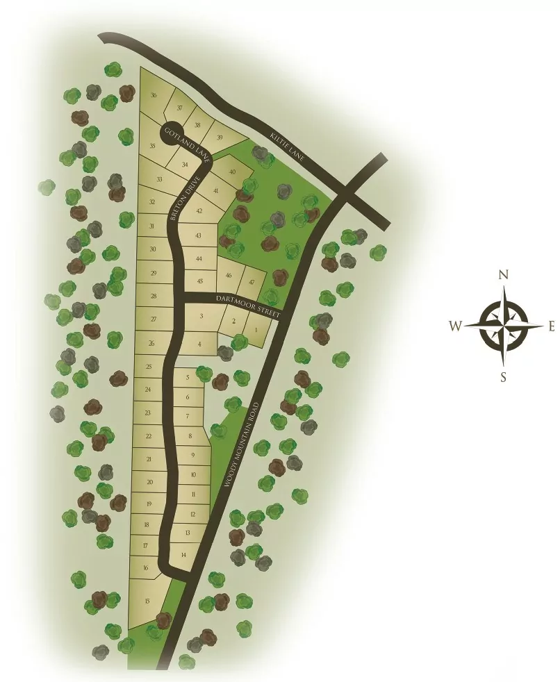 Woody Mountain Estates site map